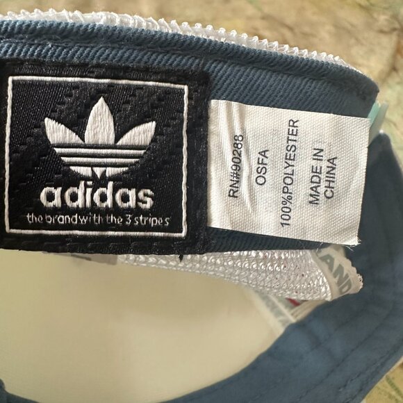 Adidas 3 Stripes Light Mint Green Trucker Snapback Hat - Picture 6 of 6